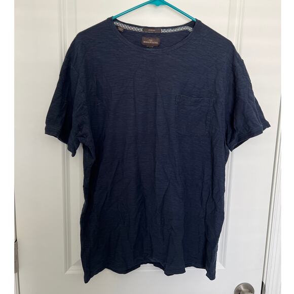 Rodd & Gunn 100% Cotton Short Sleeve Crew Neck Sport Fit T-Shirt Navy Mens Large - Picture 1 of 5